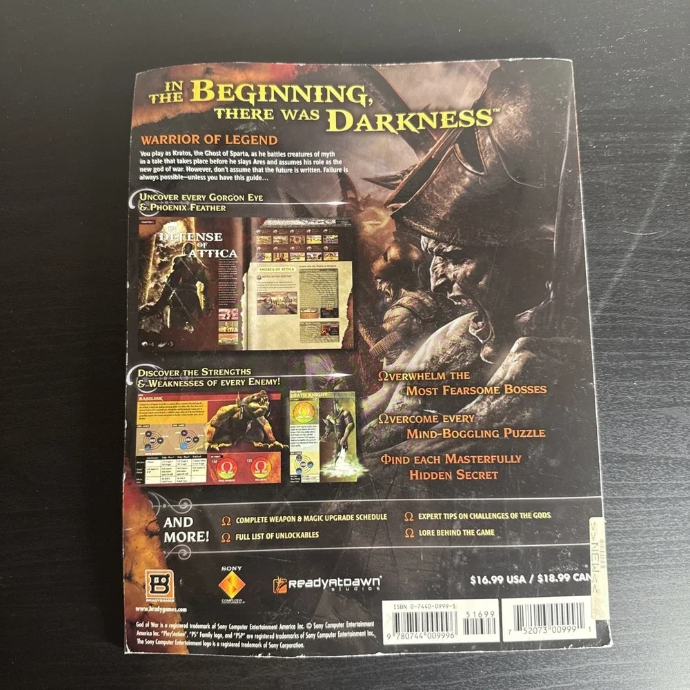 God of War Chains of Olympus Strategy Guide for Sony PSP. Official Brady Games.